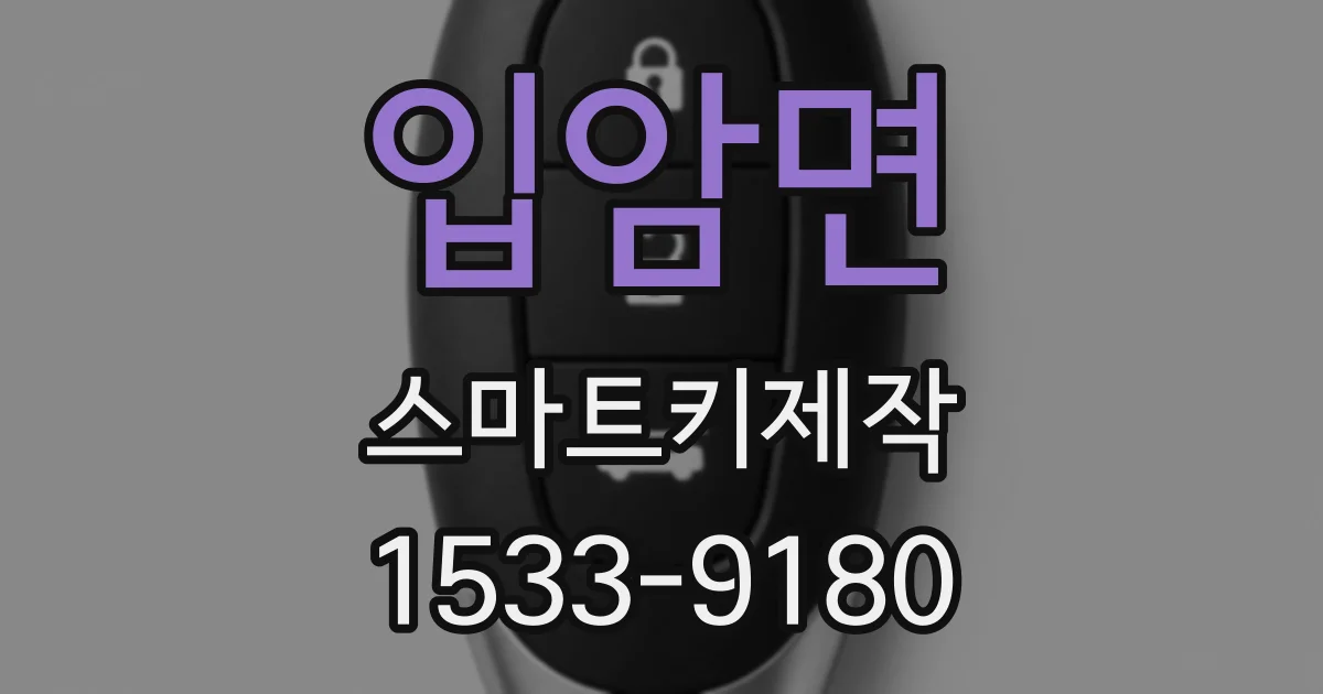 입암면 스마트키제작
