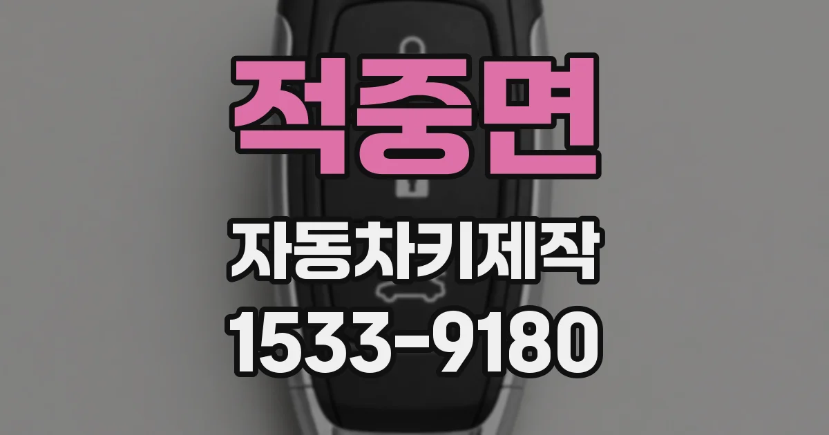 적중면 자동차키제작