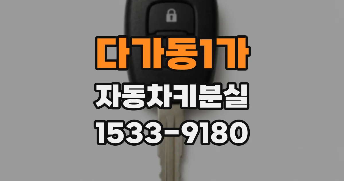 다가동1가 자동차키분실