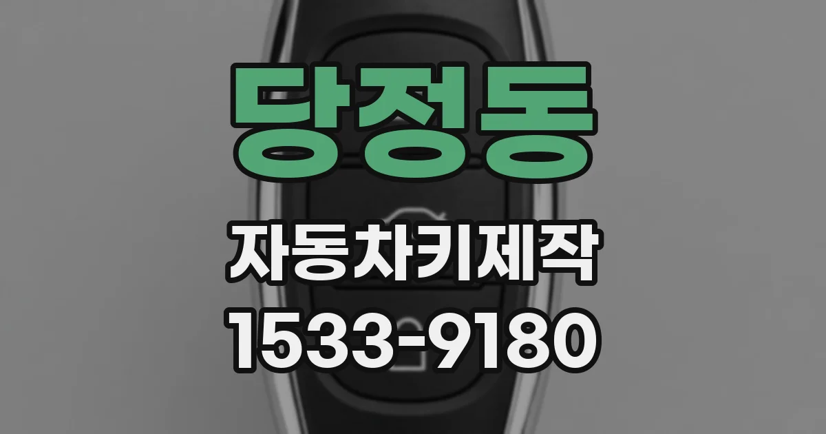 당정동 자동차키제작