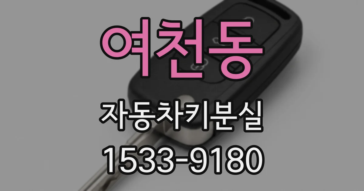 여천동 자동차키분실