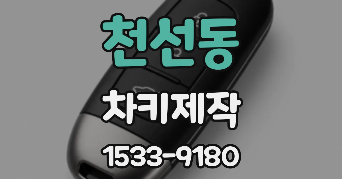천선동 차키제작