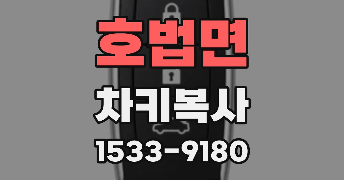 호법면 차키복사
