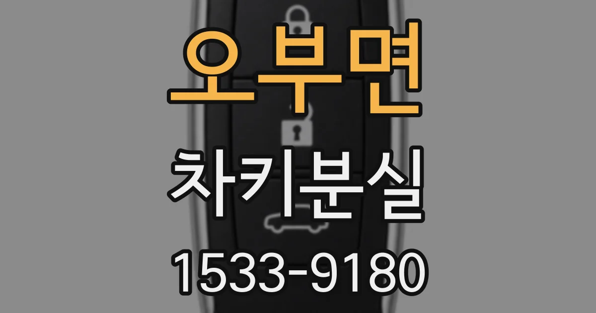 오부면 차키분실