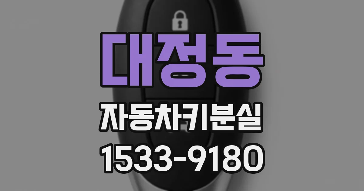 대정동 자동차키분실