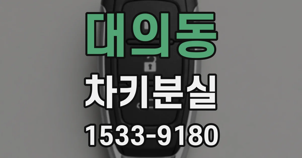 대의동 차키분실