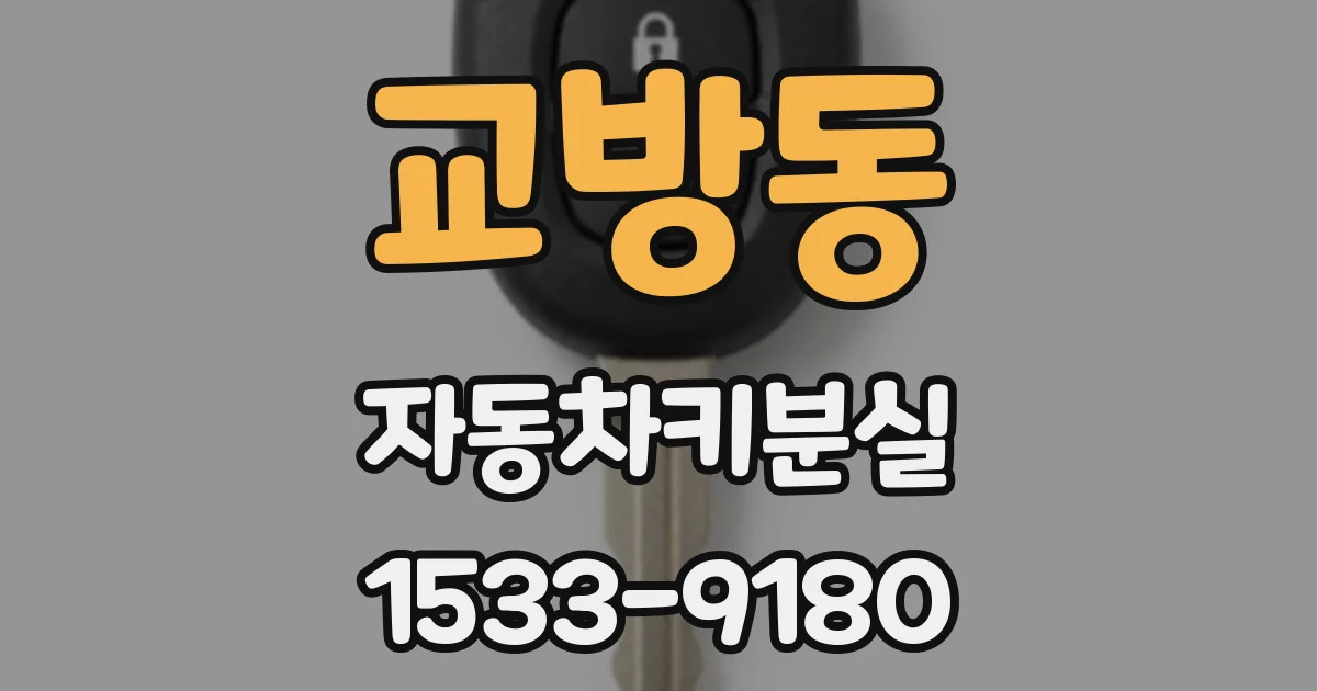 교방동 자동차키분실