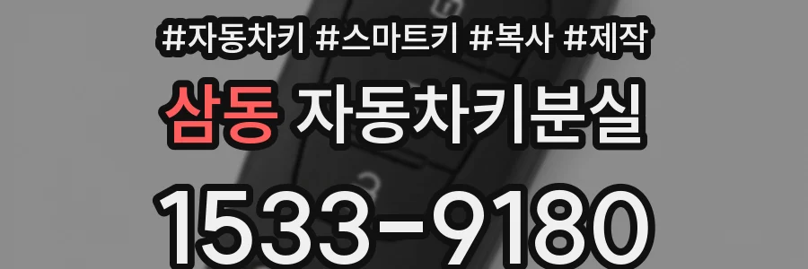 삼동 자동차키분실