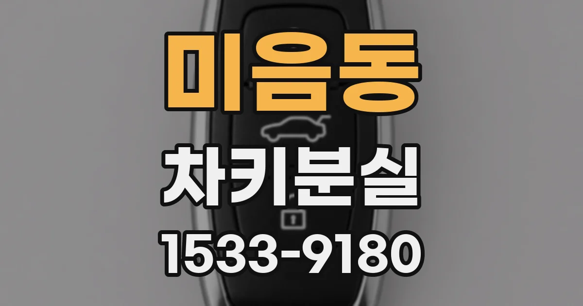미음동 차키분실