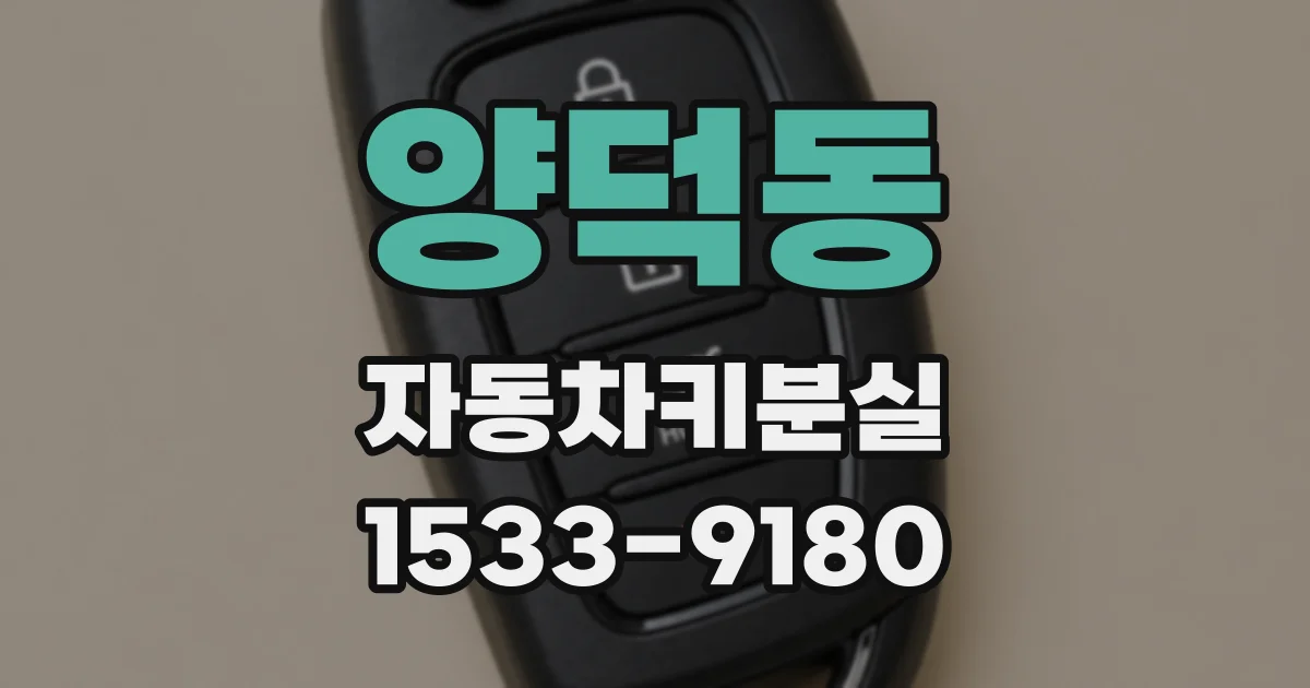 양덕동 자동차키분실