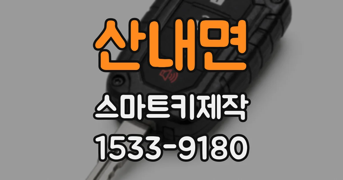 산내면 스마트키제작