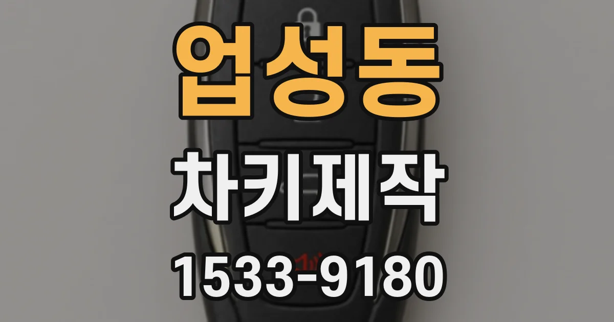 업성동 차키제작
