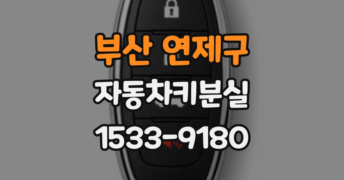 부산 연제구 자동차키분실