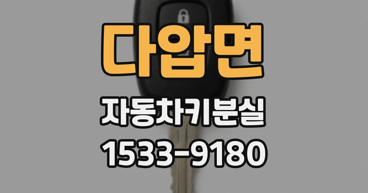 다압면 자동차키분실