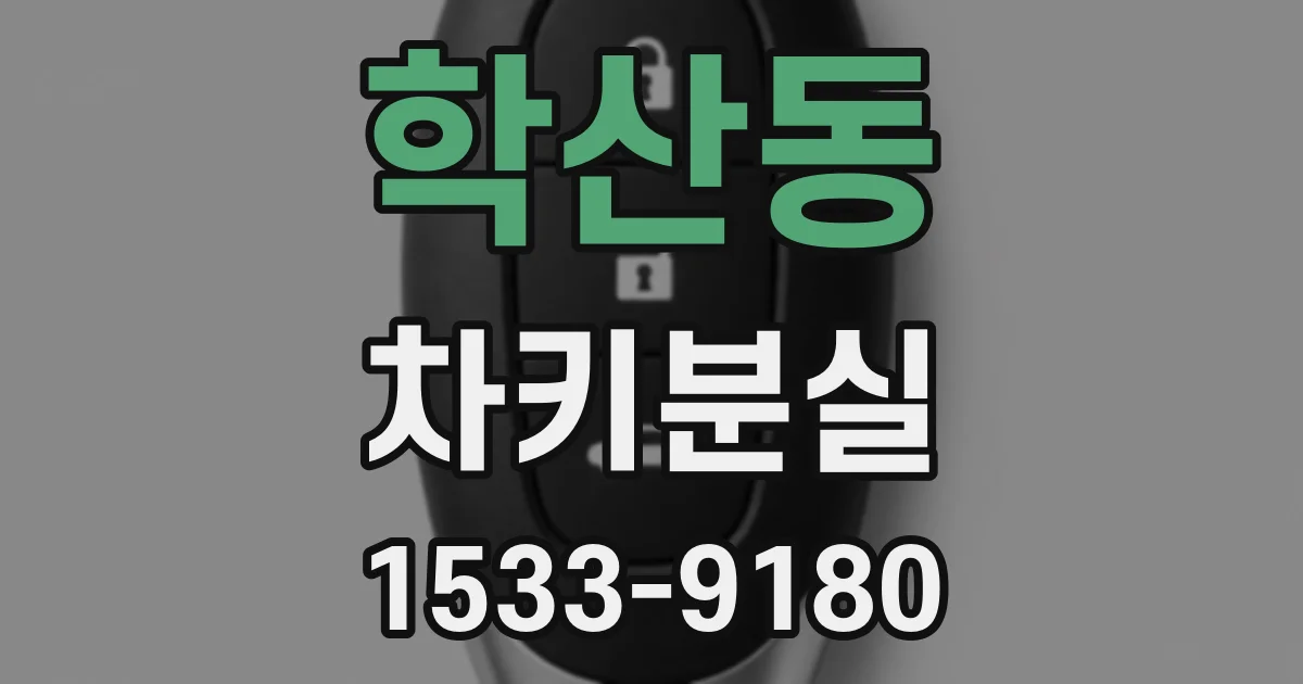 학산동 차키분실