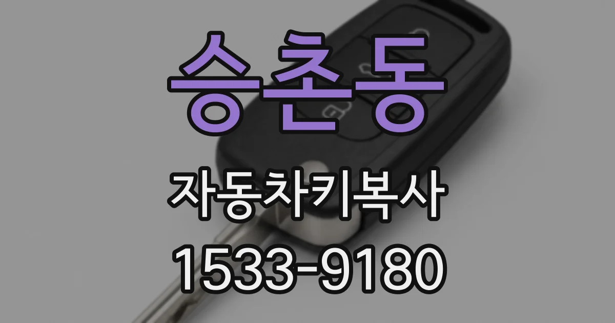 승촌동 자동차키복사