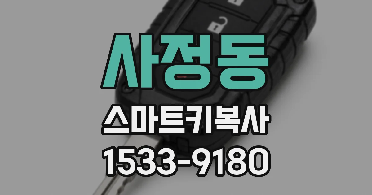 사정동 스마트키복사