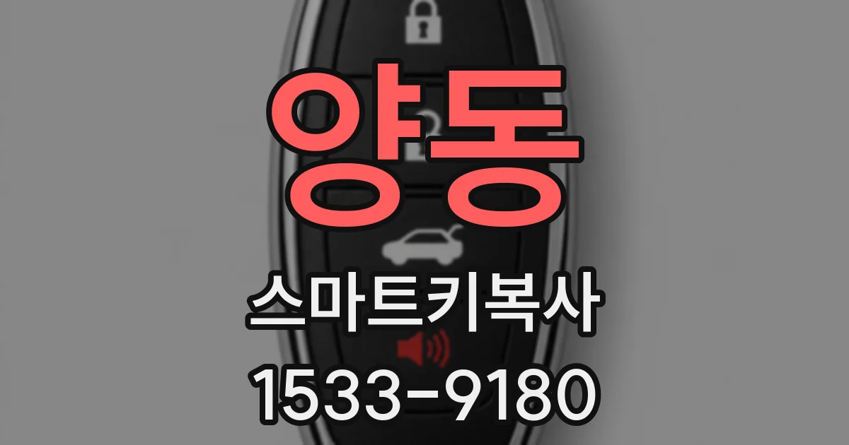 양동 스마트키복사