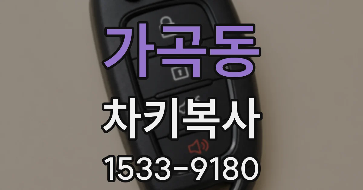 가곡동 차키복사