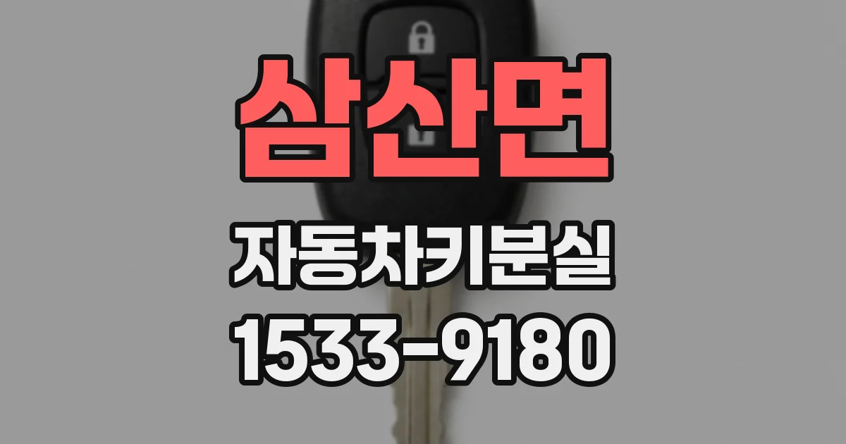삼산면 자동차키분실