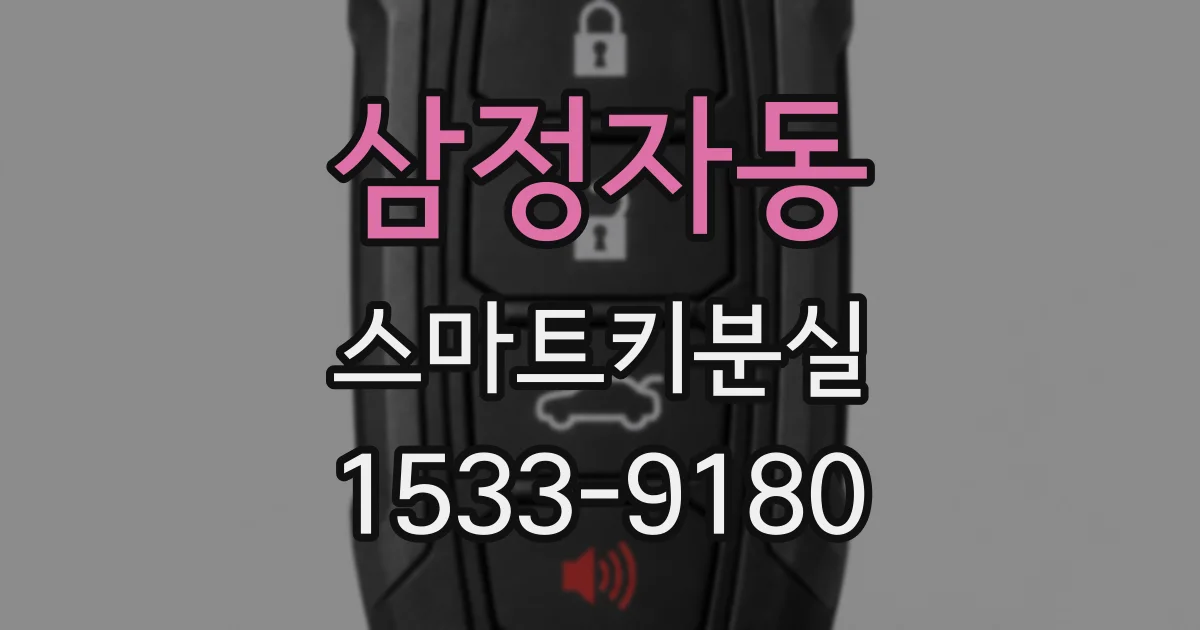 삼정자동 스마트키분실