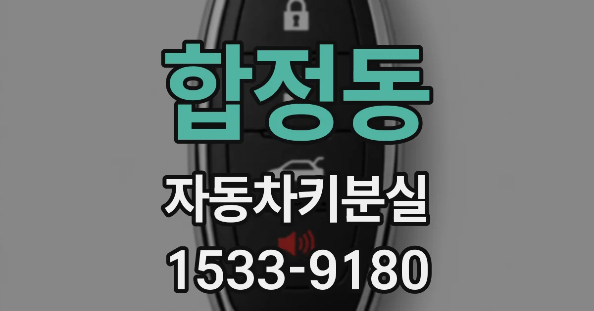 합정동 자동차키분실