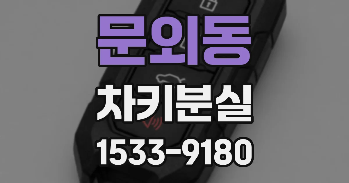 문외동 차키분실