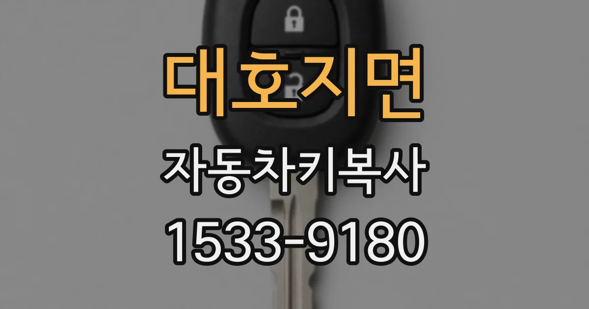 대호지면 자동차키복사