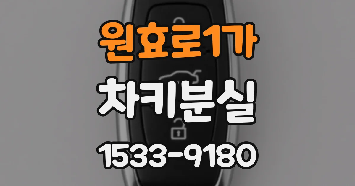 원효로1가 차키분실