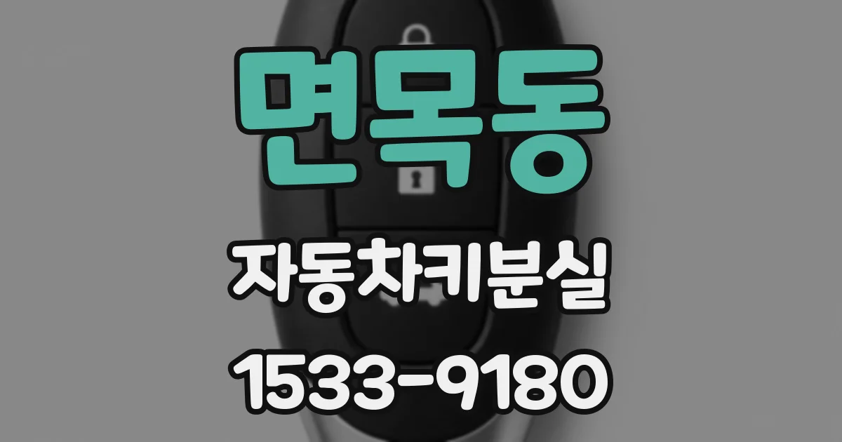 면목동 자동차키분실
