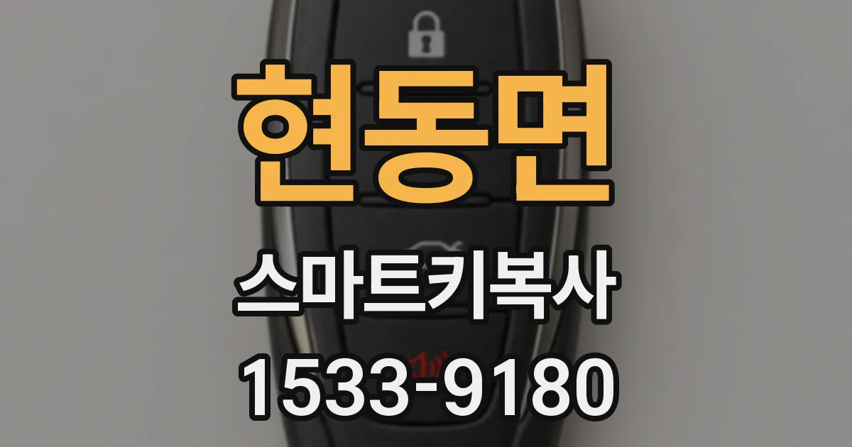 현동면 스마트키복사