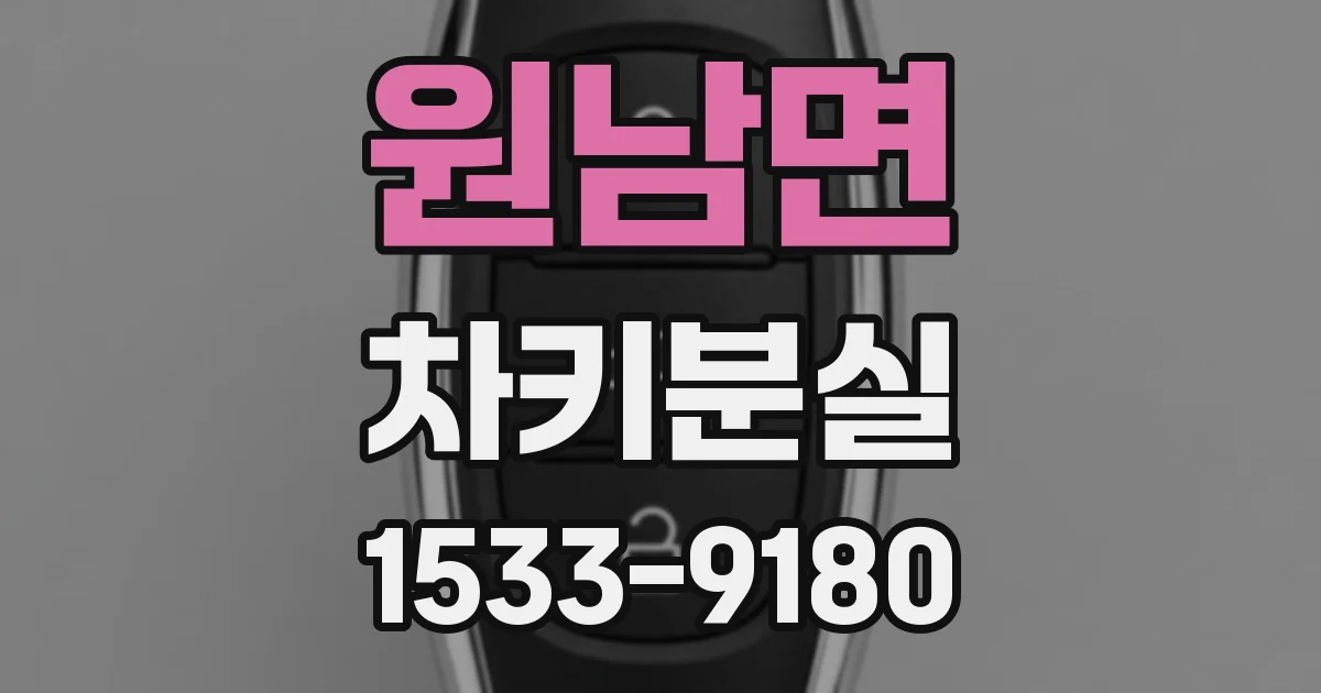 원남면 차키분실