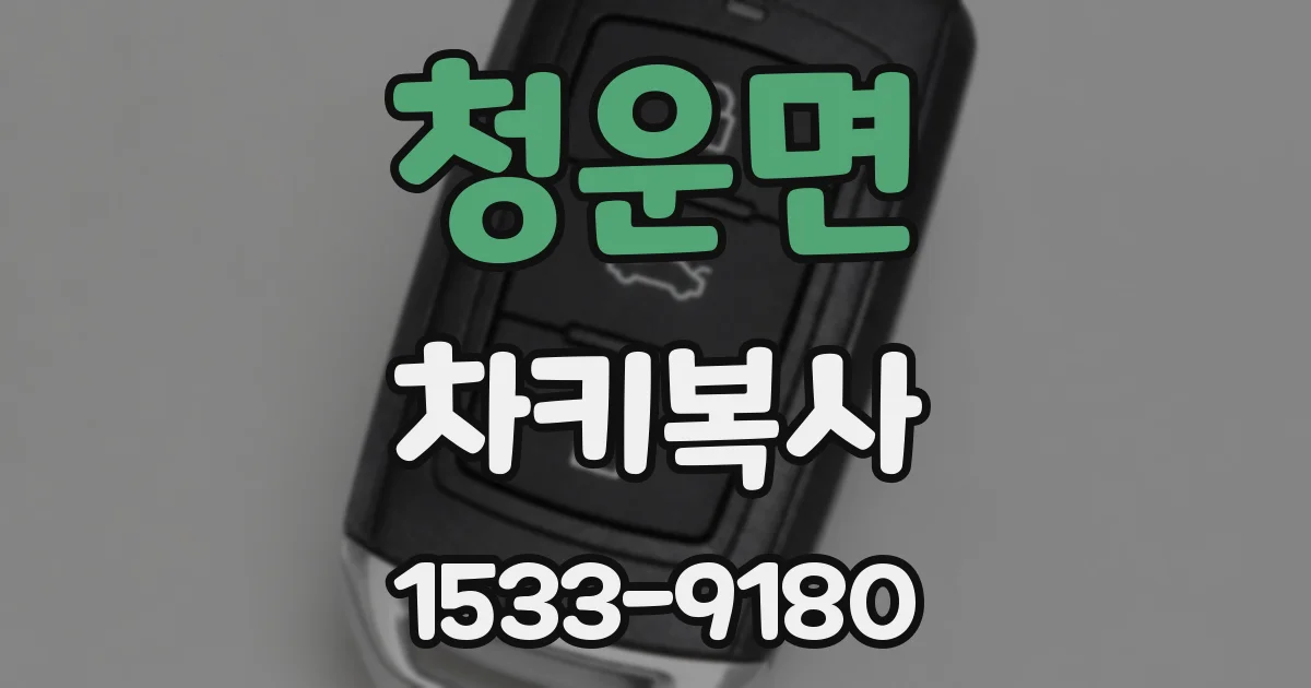 청운면 차키복사