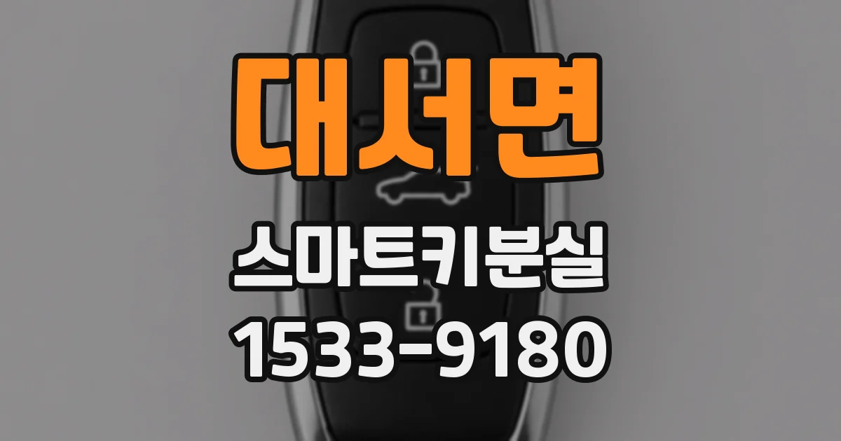 대서면 스마트키분실