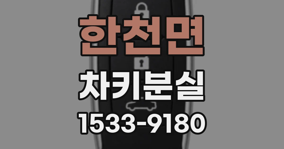 한천면 차키분실