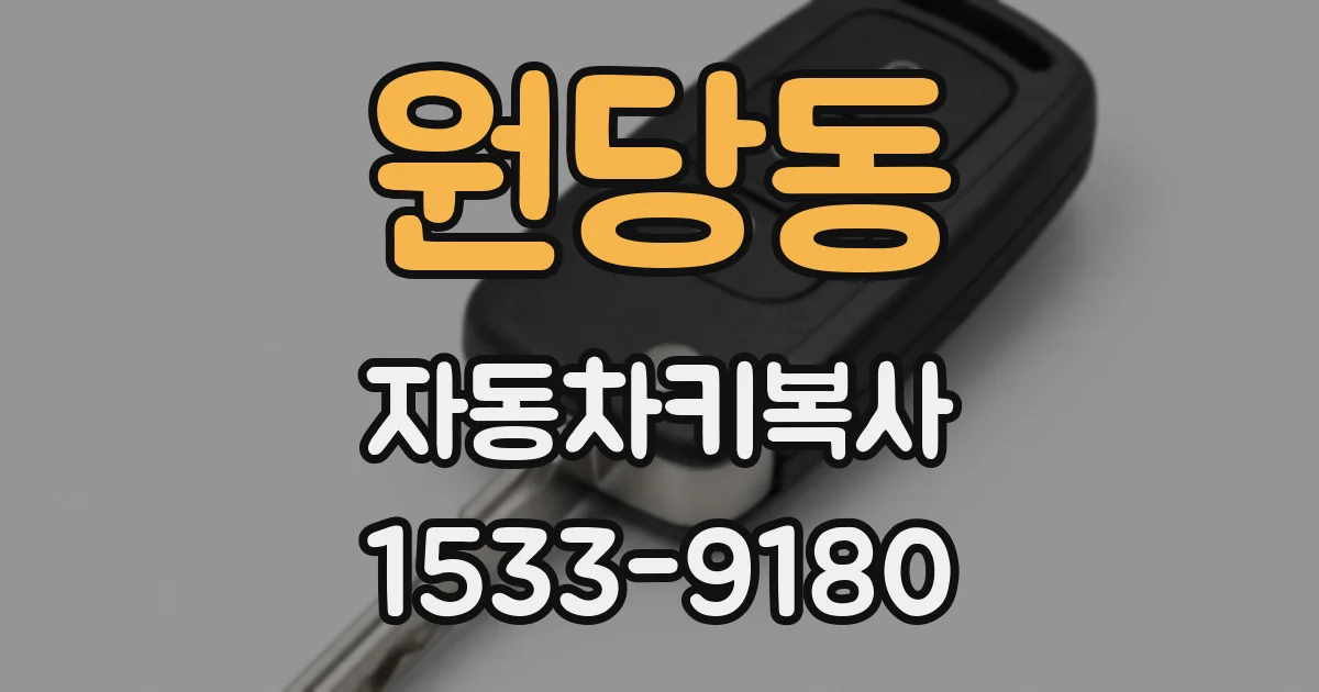 원당동 자동차키복사