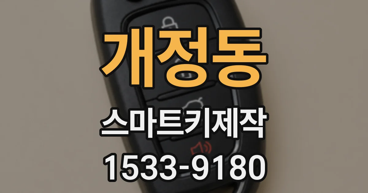 개정동 스마트키제작