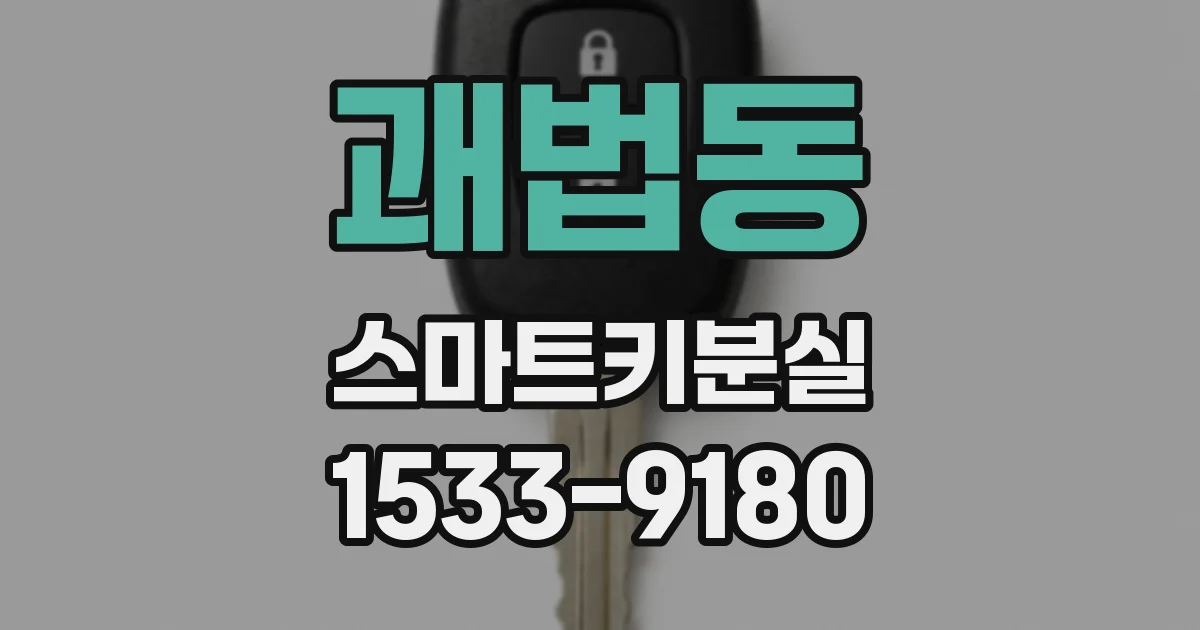 괘법동 스마트키분실
