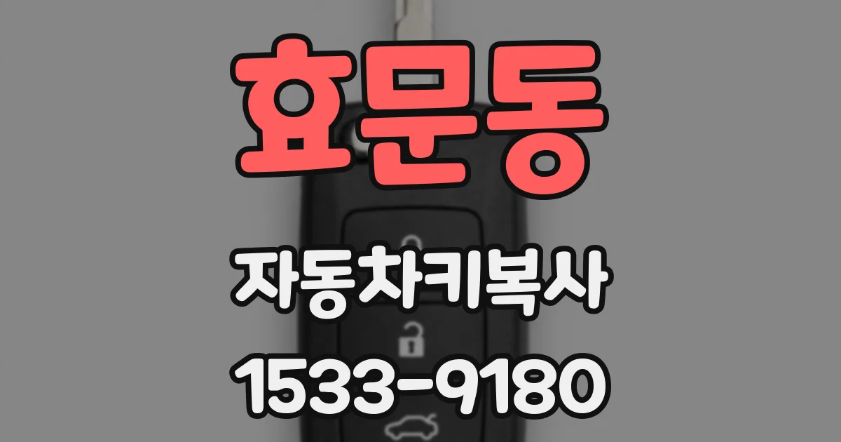효문동 자동차키복사