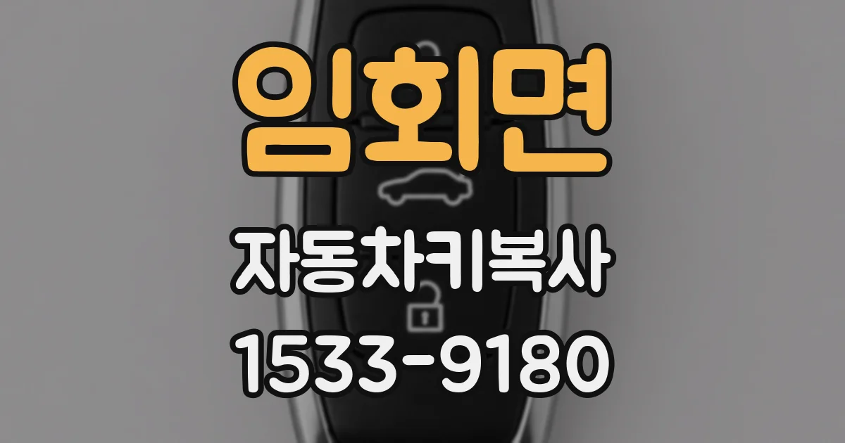 임회면 자동차키복사