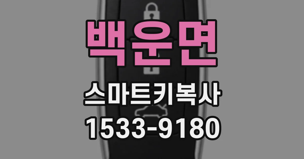 백운면 스마트키복사