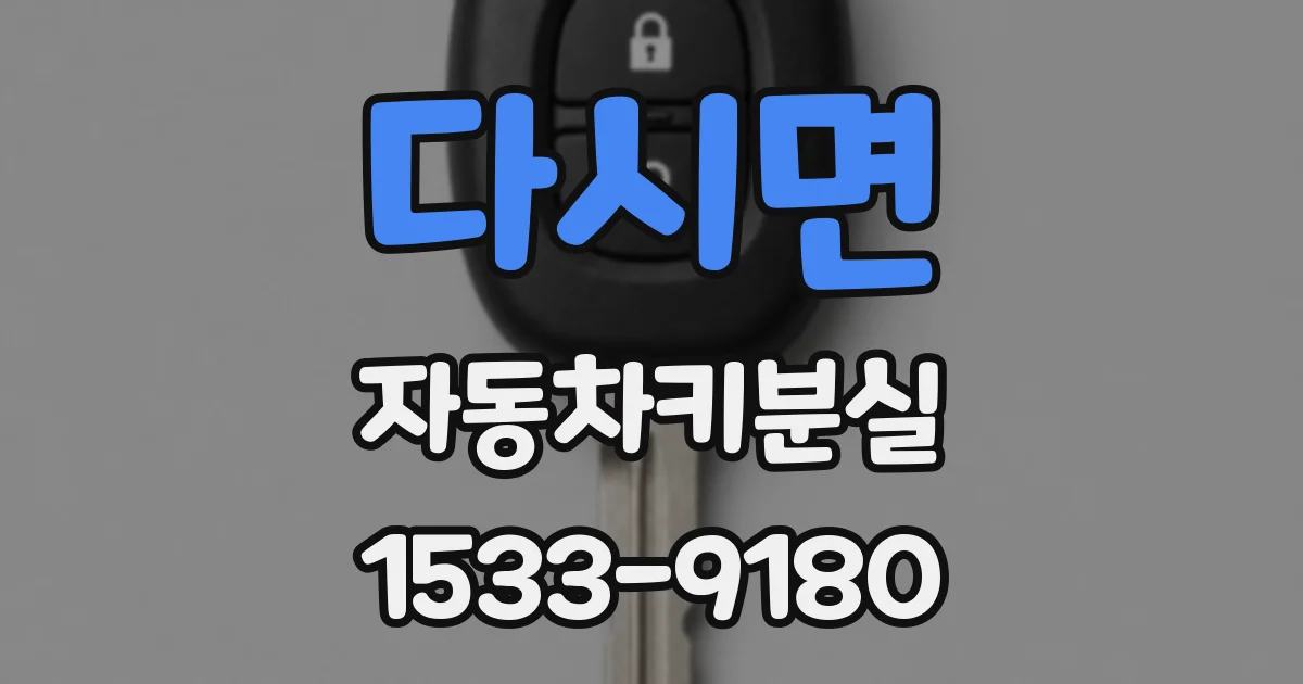 다시면 자동차키분실