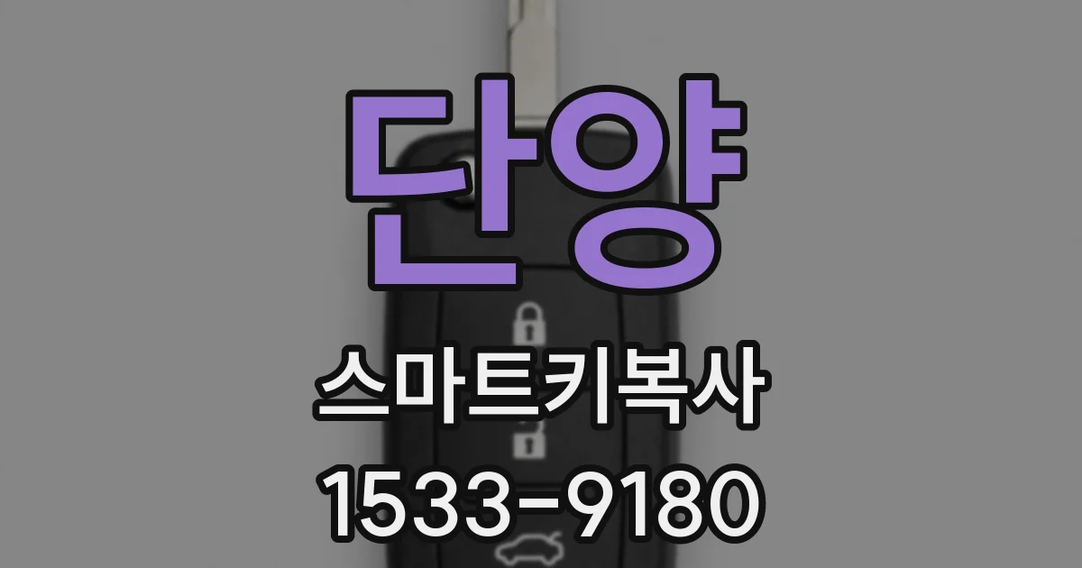단양 스마트키복사