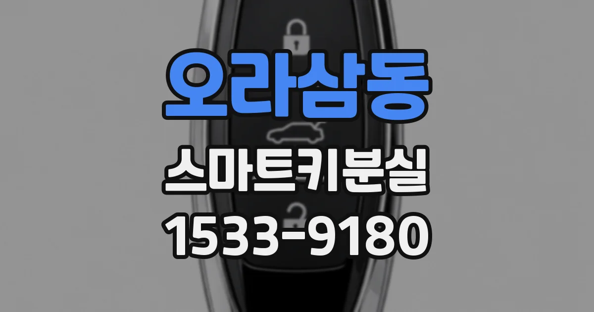 오라삼동 스마트키분실