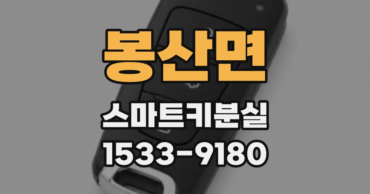 봉산면 스마트키분실