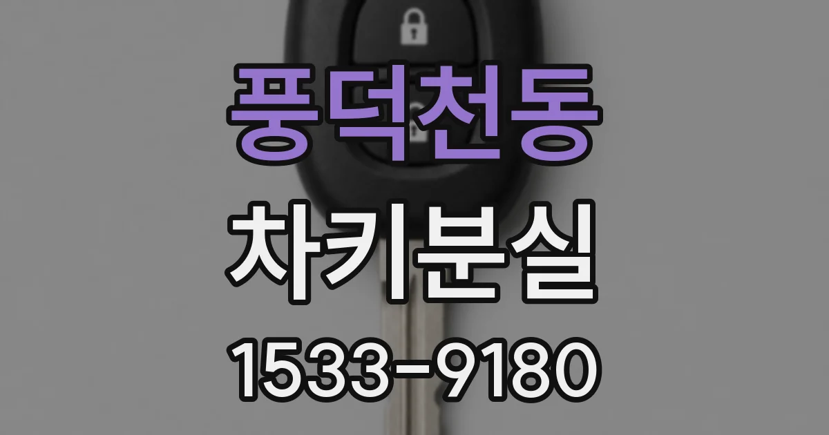 풍덕천동 차키분실