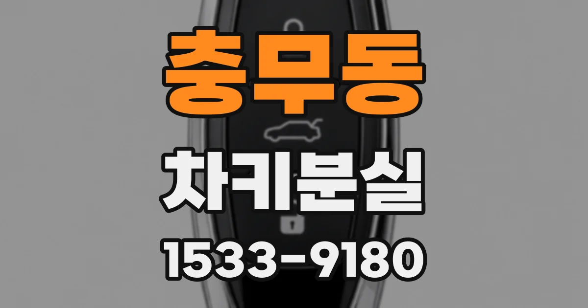 충무동 차키분실