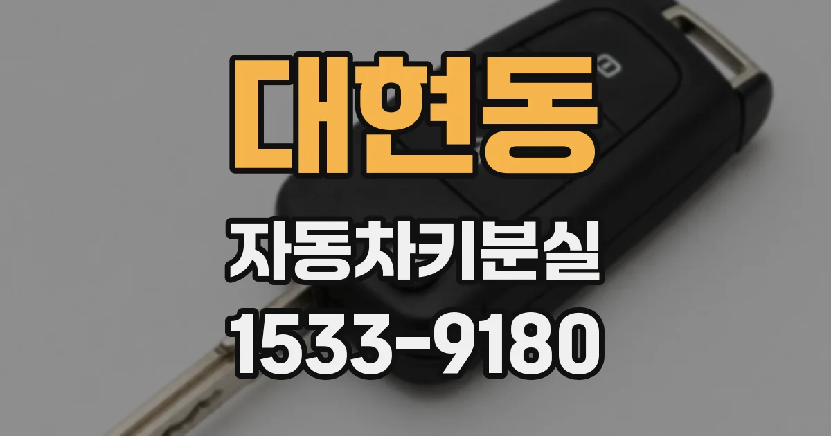 대현동 자동차키분실