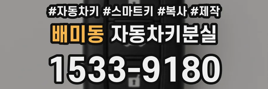배미동 자동차키분실