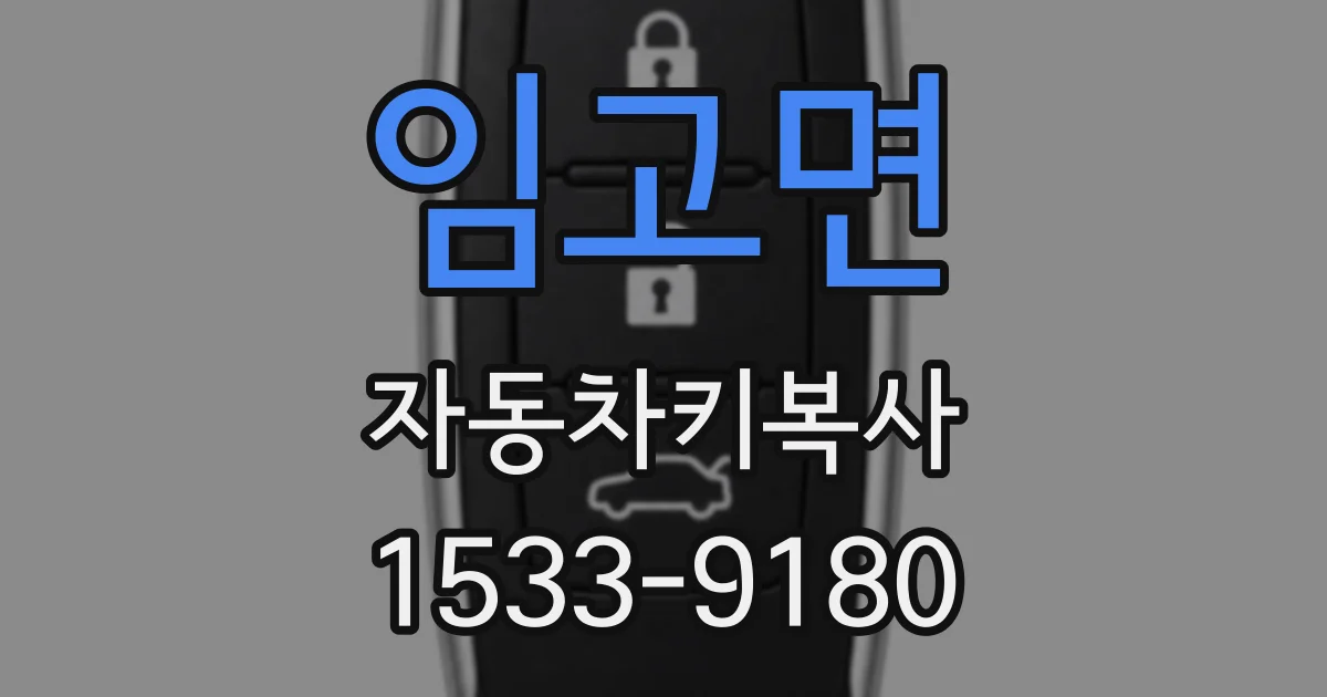 임고면 자동차키복사